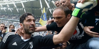 Foot - ITA - Juventus - Gianluigi Buffon fêté pour son dernier match avec la Juventus