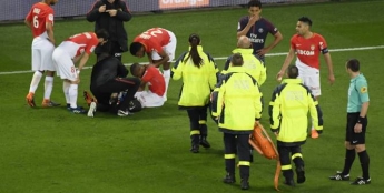 Foot - L1 - Monaco - Djibril Sidibé (Monaco) sort sur blessure à Paris